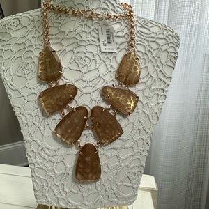 NWT Kendra Scott Rose Gold Dusted Glass Harlie Necklace